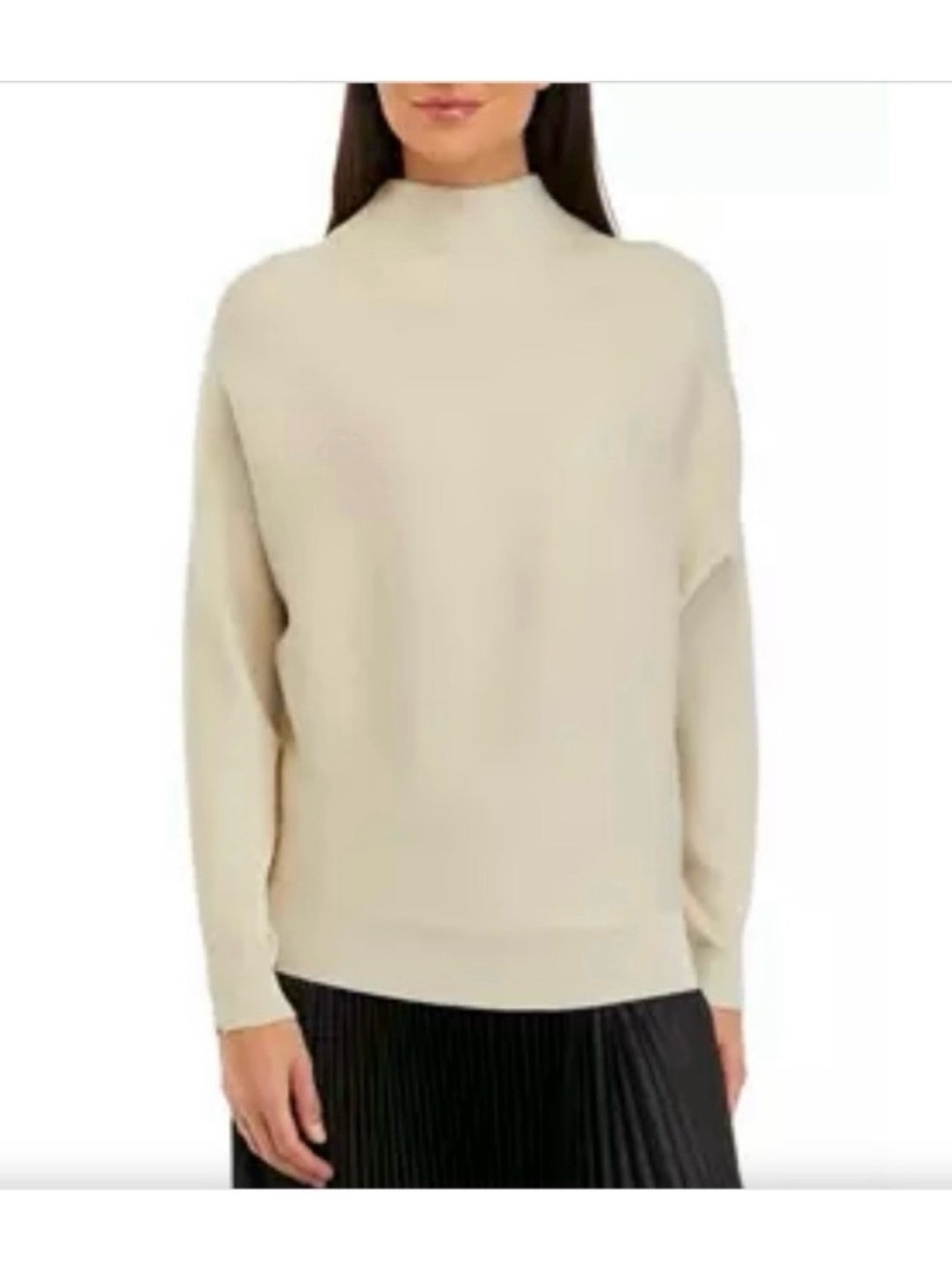 Philosophy Soft Cream High Mock Neck Sweater